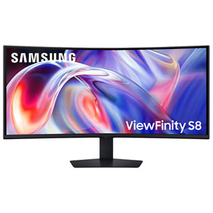 Samsung ViewFinity S8 40" 4K Ultra HD 144Hz 1ms GTG Courbé VA LED FreeSync Moniteur (LS40H852TANXZA) - noir