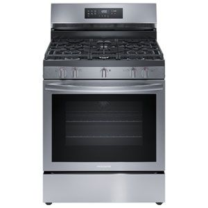 Frigidaire 30" 5.1 Cu. Ft. Fan Convection 5-Burner Slide-In Gas Range (FCFG3083AS) - Stainless Steel