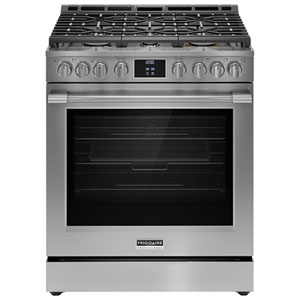 Frigidaire Pro 30" 6 Cu. Ft. True Convection 6-Burner Slide-In Gas Range (PCFG3080AF) - Stainless Steel