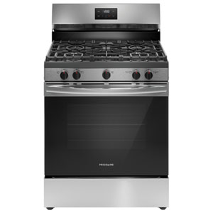 Frigidaire 30" 5.1 Cu. Ft. 5-Burner Free-Standing Gas Range (FCRG3052BS) - Stainless Steel