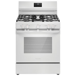 Frigidaire 30" 5.1 Cu. Ft. 5-Burner Free-Standing Gas Range (FCRG3052BW) - White