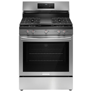 Frigidaire Gallery 30" 5.1 Cu. Ft. True Convection 5-Burner Free-Standing Gas Range (GCRG3060BF) - Stainless Steel