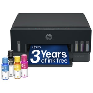 HP Smart Tank 6003 Wireless All-In-One Inkjet Printer - Black - Free Refillable Ink Up to 3 Years Included