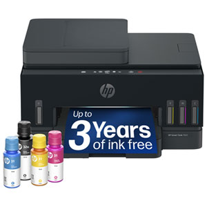 HP Smart Tank 7603 Imprimante Multifonction Sans Fil à Jet d'Encre - Noir - Encre Rechargeable Gratuite Incluse Jusqu'à 3 Ans