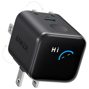 Anker Nano 45W USB-C Wall Charger with Smart Display - Black