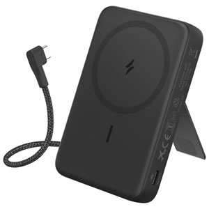 Anker Zolo 10000 mAh 30W Wireless Magnetic Power Bank with Built-In USB-C Cable - Black