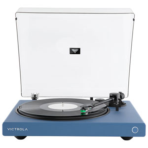 Victrola Wave Belt Drive Bluetooth Turntable with Auracast - Blue