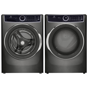 Electrolux 5 Series 5.2 Cu.Ft. HE Front LoadSmart Boost Steam Washer & 8.0 Cu. Ft. LuxCare Electric Steam Dryer - Grey