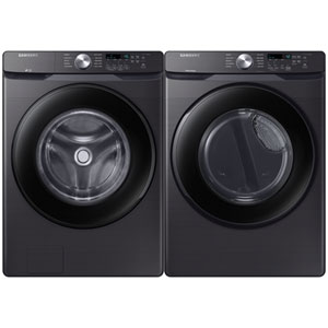 Samsung 5.2 Cu. Ft. HE Self Clean Front Load Washer & 7.5 Cu. Ft. Sensor Dry Electric Dryer - Energy Star- BLK