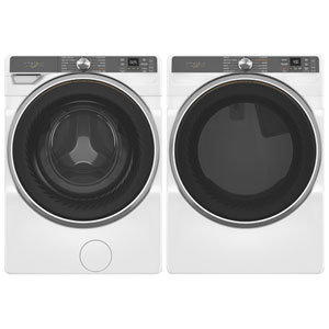 Whirlpool 5.0 Cu. Ft. Front Load Steam Washer & 7.4 Cu. Ft. Electric Steam Dryer - White