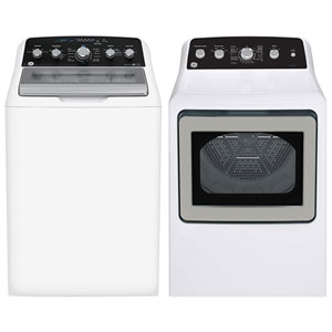 GE 4.9 Cu. Ft. Top Load Washer & 7.2 Cu. Ft. Gas Dryer7.2 Cu. Ft. Gas Dryer - White
