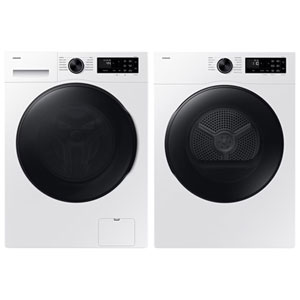 Samsung 2.9 Cu. Ft. High Efficiency Front Load Steam Washer & 4.0 Cu. Ft. Electric Dryer - White