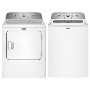 Maytag 5.4 Cu. Ft. High Efficiency Top Load Washer & 7.0 Cu. Ft. Electric Dryer - White