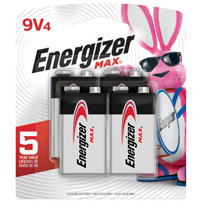 Image of Energizer Max 9V Alkaline Batteries - 4 Pack