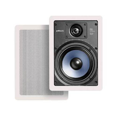 Image of Polk Audio RC65i 100-Watt In-Wall Speakers - White - Pair