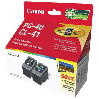 Image of Canon PG-40/CL-41 Black/Colour Ink (0615B010) - 2 Pack