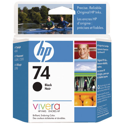 Image of HP 74 Black Ink (CB335WC140)