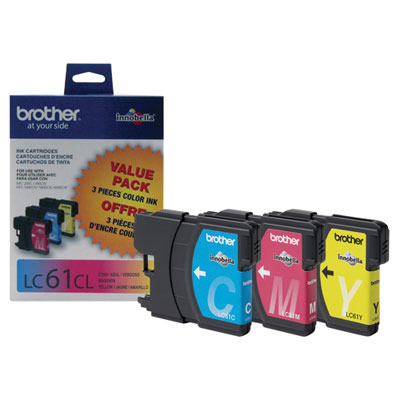 Image of Brother LC61CL Colour Ink - 3 Pack