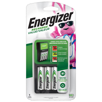 Image of Energizer Maxi Charger With 4   AA   Ni-MH Rechargeable Batteries (CHVCMWB4)