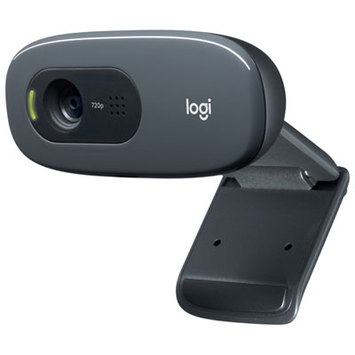 Image of Logitech C270 HD 720p Webcam with Noise-Reducing Mics - Black