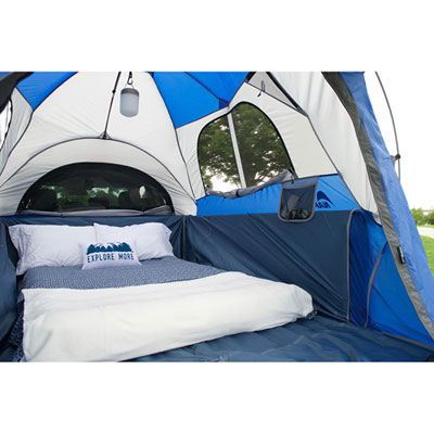 Tente De Camion Sportz Pour Pick-up - 1,8 M De Hauteur, Sol Intégré, Auvent, Installation 15 Min, Bleu/gris