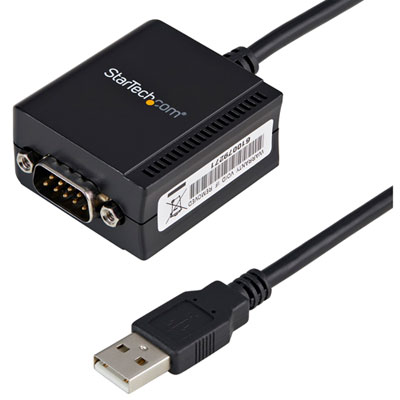 Image of StarTech 1-Port FTDI USB to Serial RS232 Adapter Cable with COM Retention (ICUSB2321F)