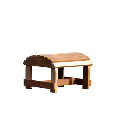 Image of Bear Chair Cedar Patio Ottoman - Red Cedar