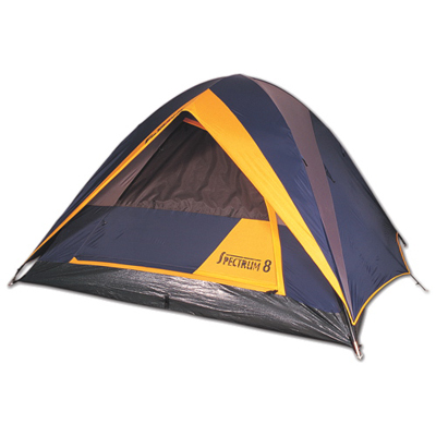 Image of World Famous Spectrum 3-Person Square Dome Tent - Cobalt/Grey/Gold