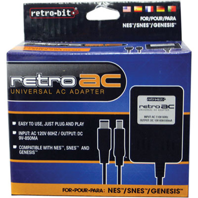 Image of Retro-Bit AC Power Adapter for Nintendo/Super Nintendo/SEGA Genesis