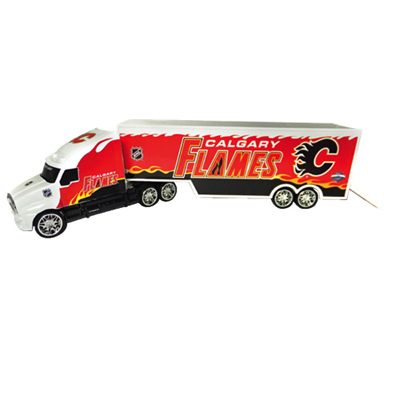 Image of Calgary Flames Die-Cast 1:64 Scaled Replica Truck Carrier