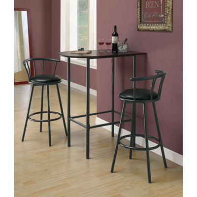 Image of Contemporary Bar Table - Cappuccino/Black