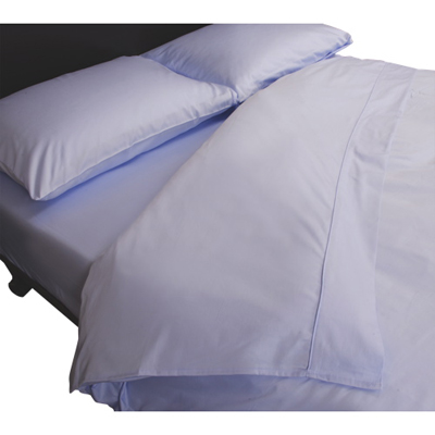 Image of Maholi Maxwell Collection 230 Thread Count Egyptian Cotton Duvet Cover Set - Double/Full - Sky Blue