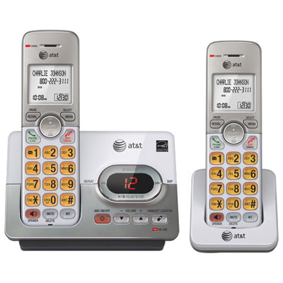 Image of AT&T 2-Handset DECT 6.0 Cordless Phone with Answering Machine (EL52203)