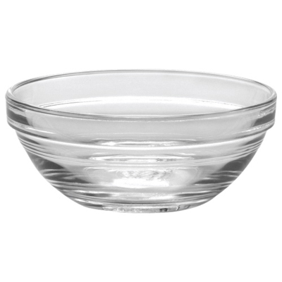 Duralex Lys 4.1" Stackable Glass Bowl - Set of 6 - Clear