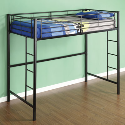 Image of Winmoor Home Contemporary Loft Bed Frame - Twin - Black