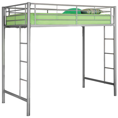 Image of Winmoor Home Contemporary Loft Bed Frame - Twin - Silver