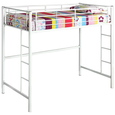 Image of Winmoor Home Contemporary Loft Bed Frame - Twin - White
