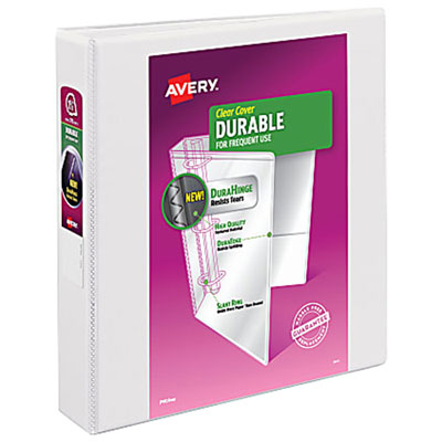 Avery 2" Durable Slant D-Ring View Binder (AVE17032) - White Great 3 ring Binder