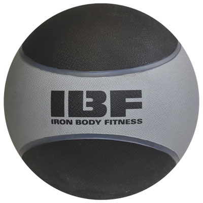 Image of Iron Body Fitness 15-Pound Medicine Ball (92015-7) - Black/Grey
