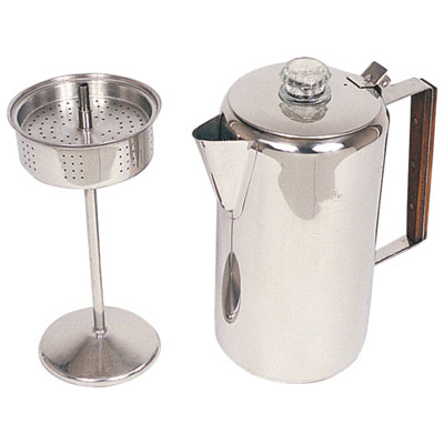 Image of World Famous Coffee Perculator - 12 Cups - Stainless Steel