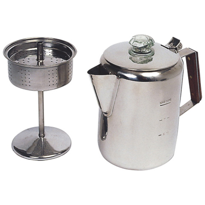 Image of World Famous Coffee Perculator - 9 Cups - Stainless Steel