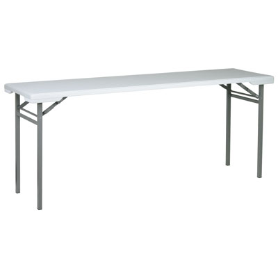 Image of Traditional Rectangular Outdoor Training Table - Light Grey