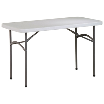 Image of Traditional Rectangular Outdoor Folding Table - Light Grey (BT04Q)