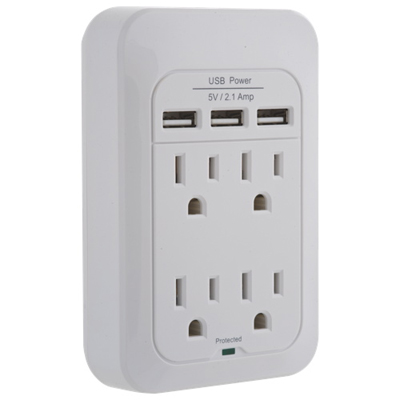 Image of Insignia 4-Outlet Surge Protector With USB - Only at Best Buy