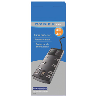Image of Dynex 8-Outlet Surge Protector With USB - Only at Best Buy