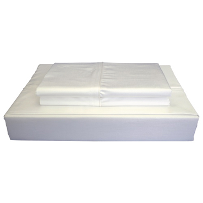 Image of Maholi Bamboo Solid Collection 310 Thread Count Rayon Sheet Set - Single/Twin - White