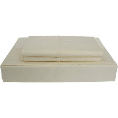 Image of Maholi Bamboo Solid Collection 310 Thread Count Rayon Sheet Set - Single/Twin - Beige