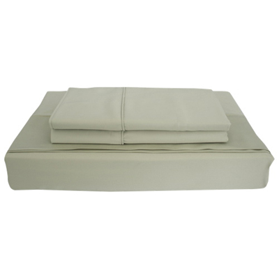 Image of Maholi Bamboo Solid Collection 310 Thread Count Rayon Sheet Set - Double/Full - Sage