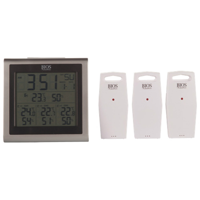BIOS 119 Thermomètre intérieur/extérieur avec horloge