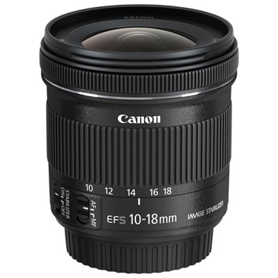 Canon EF-S 10-18mm f/4.5-5.6 IS STM Lens (9519B002) - Black The Best Vlogging Lens